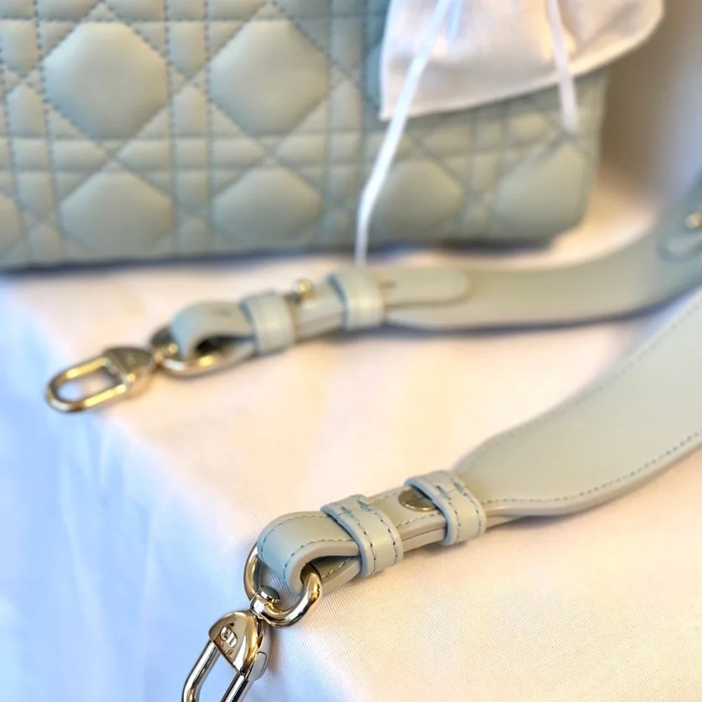 Small Lady Dior Bag in Limited edition/Very rare Placid Blue Cannage Lambskin. - Picture 3 of 11